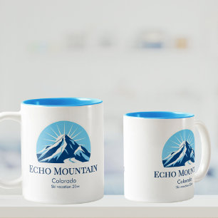 Echo Mountain Colorado ski resort souvenir Two-Tone Coffee Mug