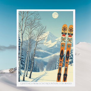 Echo Mountain Colorado ski vacation Postcard