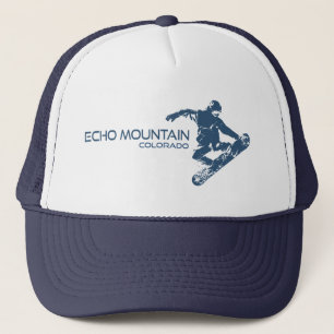 Echo Mountain Colorado Snowboarder Trucker Hat
