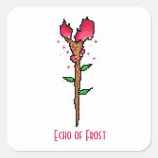 Echo of Frost Wizard Staff Fantasy Square Sticker