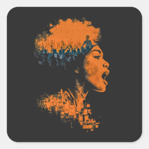 Echo of the Crowd Square Sticker