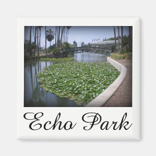 Echo Park Lake in Los Angeles, California Magnet