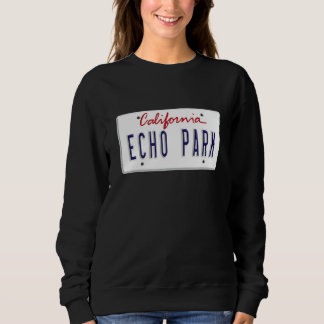 Echo Park Los Angeles LA California License Plate Sweatshirt