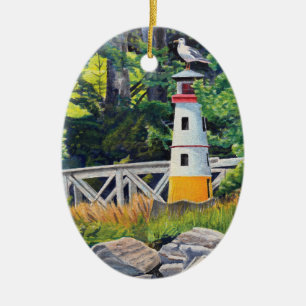 Echo Point Lighthouse Ceramic Tree Decoration