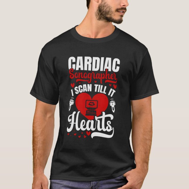 Echo Sonographer Cardiography Ultra Technician Car T-Shirt (Front)