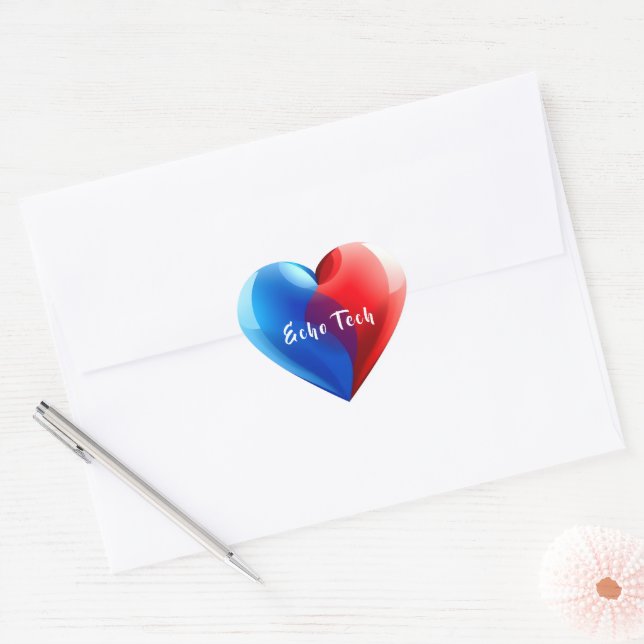 Echo Tech- Cardiac Sonographer Heart Sticker (Envelope)