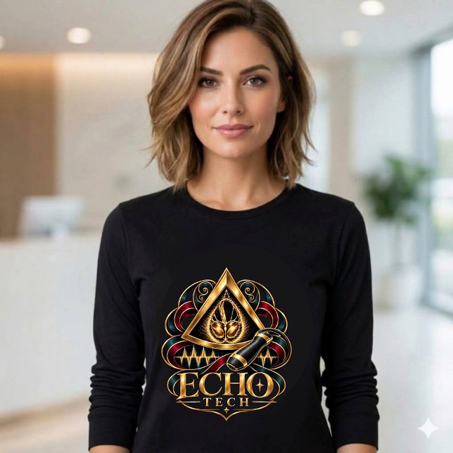 Echo Tech - Echocardiographer - Sonographer T-Shirt (Echo Tech Cardiac Sonographer Echocardiographer T Shirt long sleeve Gold heart)