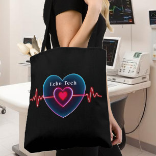 Echo Tech Heartbeat EKG Tote Bag
