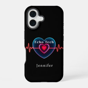 Echo Tech Heartbeat Heart with EKG iPhone 16 Case