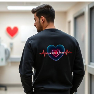 Echo Tech Heartbeat Heart with EKG Sweatshirt
