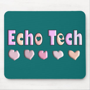 Echo Tech PINK HEARTS Design Gifts Mouse Pad