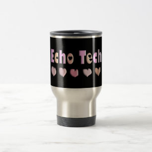 Echo Tech PINK HEARTS Design Gifts Travel Mug