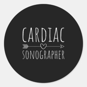 Echo Tech, Rs, Cardiac Sonographer  Classic Round Sticker