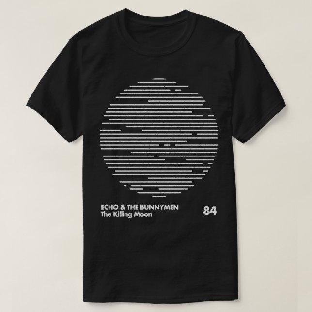 Echo The Bunnymen Minimal Graphic Design Tribute T-Shirt (Design Front)