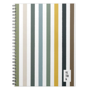 Echo Trails Blue/Green Hues Striped Journal