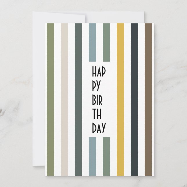Echo Trails Custom Card – Blue/Green Hues Stripes (Front)