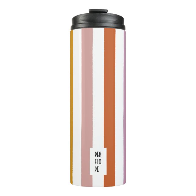 Echo Trails Custom Thermal Tumbler – Pink Hues (Front)