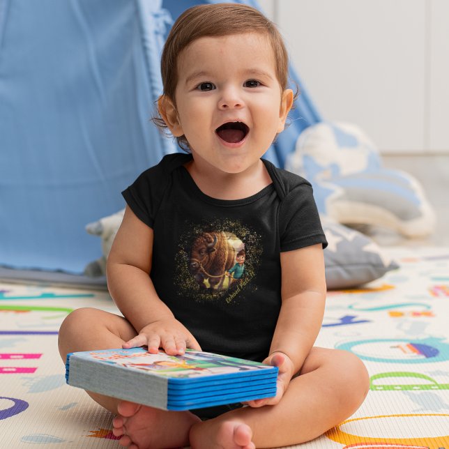 Echoed Past Whimsical Boy and Bison  Baby Bodysuit (Creator Uploaded)