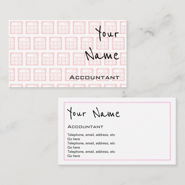 "Echoes" Accountant Business Cards (Front/Back)