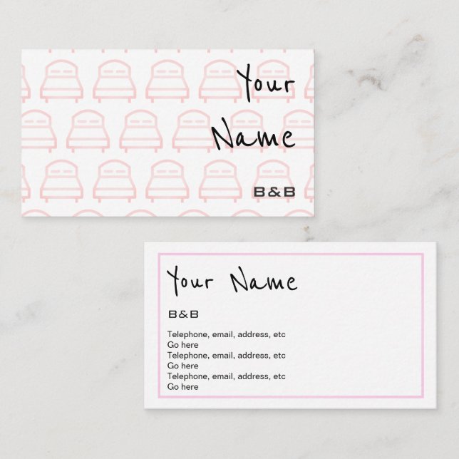"Echoes" B&B Business Cards (Front/Back)