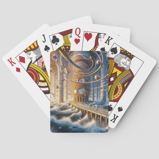 Echoes of '73: The Chronos Ocean's Labyrinth Playing Cards (Back)