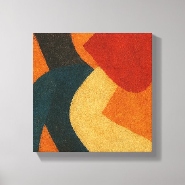 Echoes of a Vanished Ritual: Japanese Abstract Canvas Print (Front)