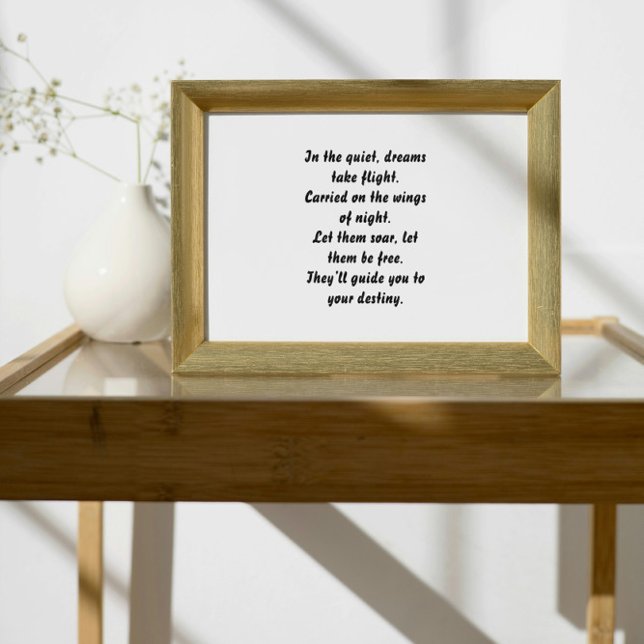 Echoes of Dreams inspirational mini poem Poster (Creator Uploaded)
