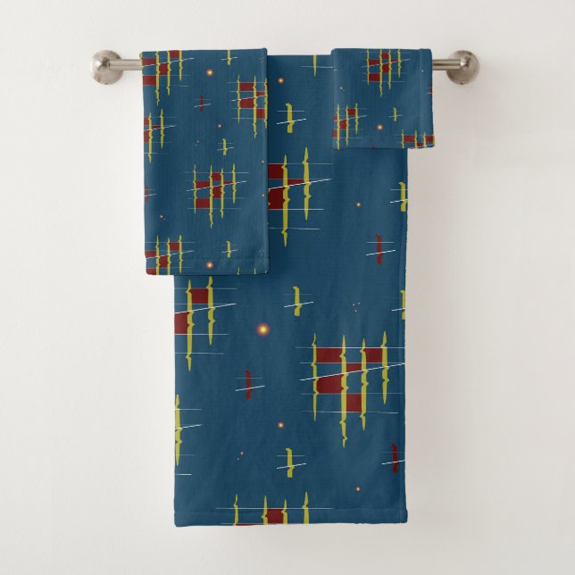 Echoes of Geometry  Bath Towel Set (Insitu)