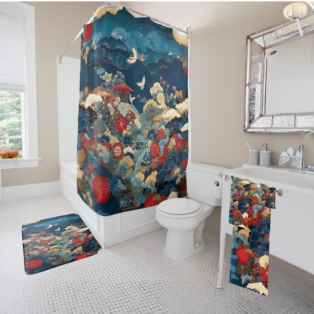 Echoes of Japan Luxury Bathroom Art Bath Mat (Creator Uploaded)