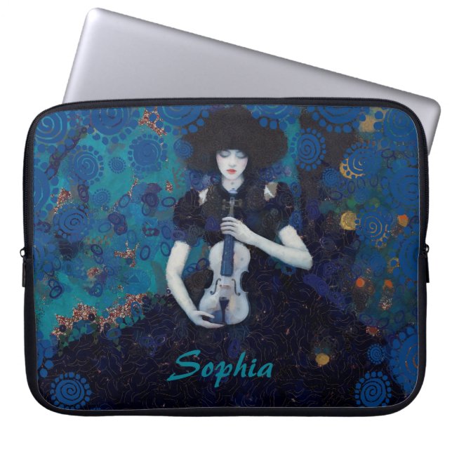Echoes of Silence: A Violin’s Song of Healing Laptop Sleeve (Front)