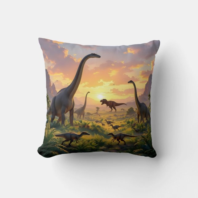 Echoes Of The Ancient World – Prehistoric Fantasy  Cushion (Front)