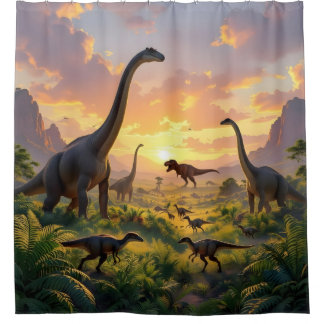 Echoes Of The Ancient World – Prehistoric Fantasy  Shower Curtain