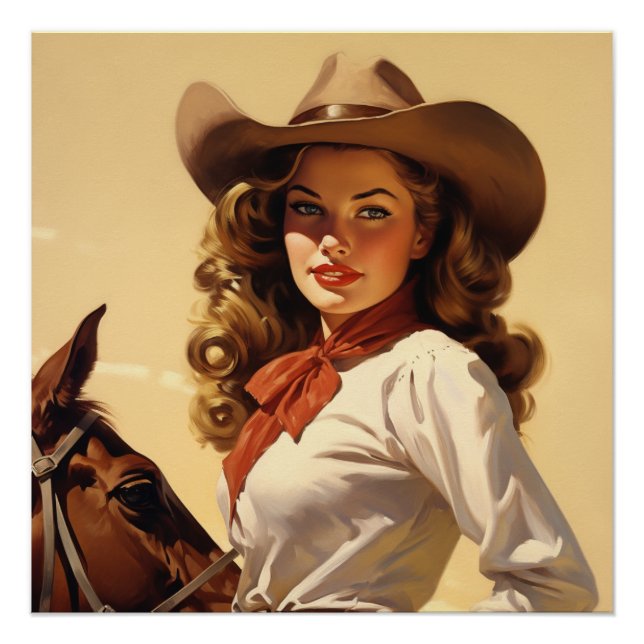 Echoes of the Cowgirl Spirit: Wild West Whispers Poster (Front)