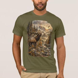 Echoes of the High Country – Vintage Bull Elk T-Shirt