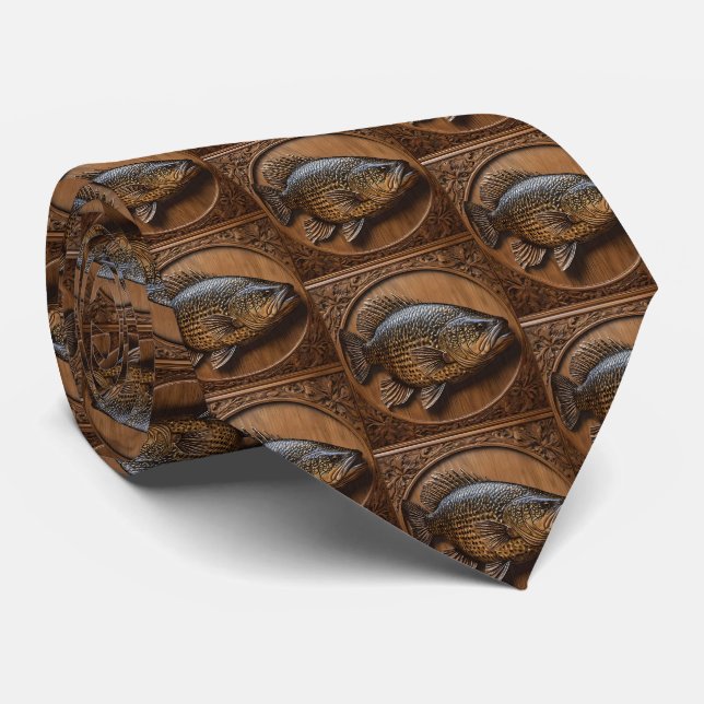 Echoes of the River: Murray Cod Wood Print,   Tie (Rolled)