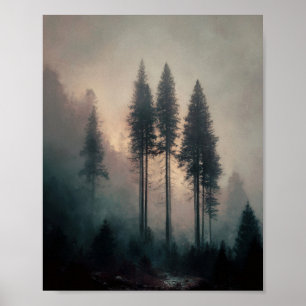 Echoes of the Silent Grove: Tall Sentinels Shroude Poster