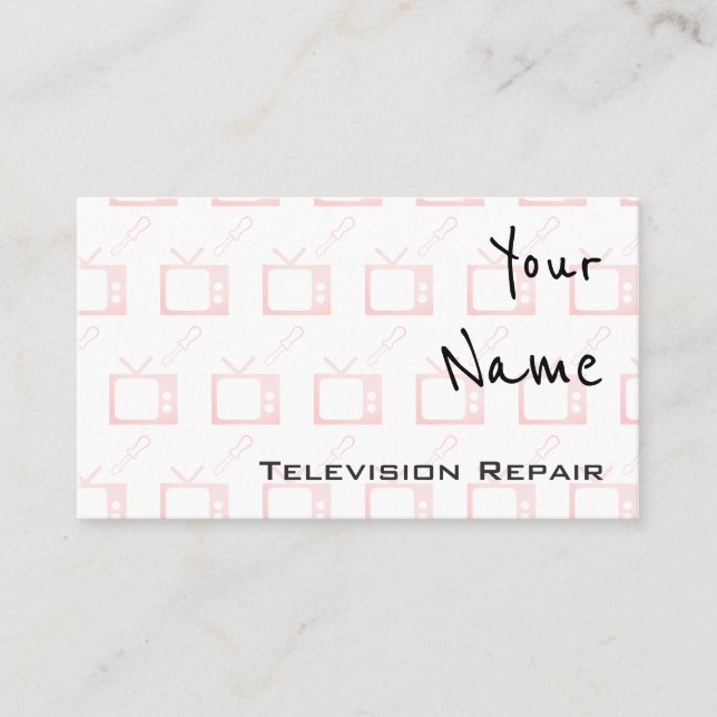 "Echoes" Television Repair Business Cards (Front)
