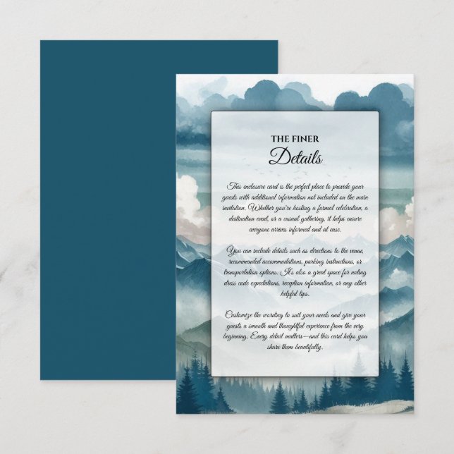 Echoes Through the Misty Pines Enclosure Card (Front/Back)