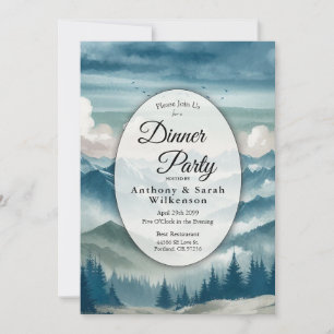 Echoes Through the Misty Pines Restaurant Dinner  Invitation