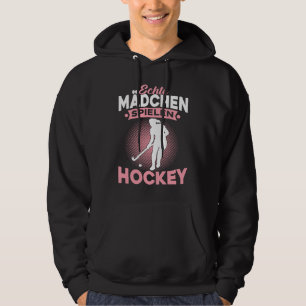 Echte Mädchen Spielen Hockey Feldhockey Hockeyspie Hoodie