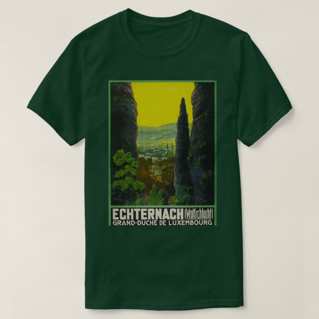 Echternach vintage travel poster T-Shirt (Design Front)
