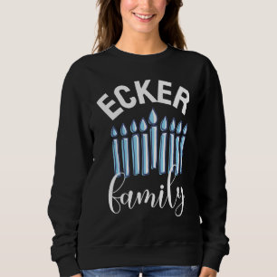 Ecker Family Hanukkah Jewish Menorah Group Matchin Sweatshirt