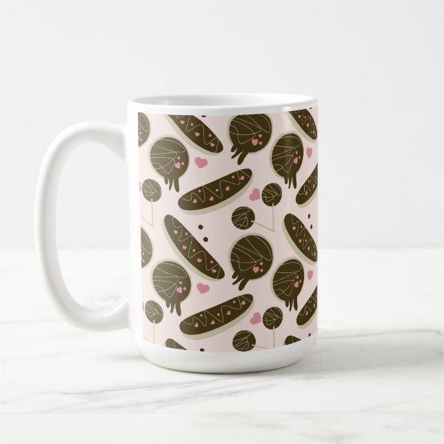  Eclair Doughnuts Cake Pops Valentine's Day  Coffee Mug (Left)