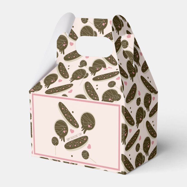  Eclair Doughnuts Cake Pops Valentine's Day Party  Favour Box (Front Side)