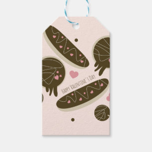 Eclair Doughnuts Cake Pops Valentine's Day Party Gift Tags