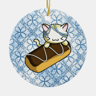 Eclair Kitty Ceramic Tree Decoration
