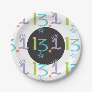 Eclectic 13.1 Half Marathon Themed Paper Plate