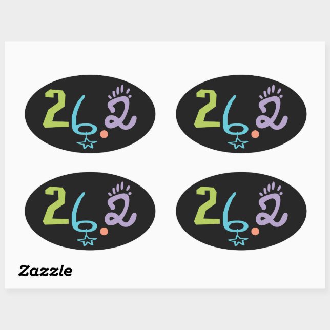 Eclectic 26.2 Marathon Stickers (Sheet)