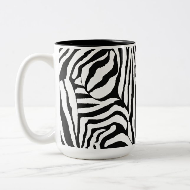 Eclectic Animal Prints Two-Tone Mug – 15 oz (Left)