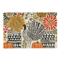 Eclectic Boho Dahlia Fall Turkey